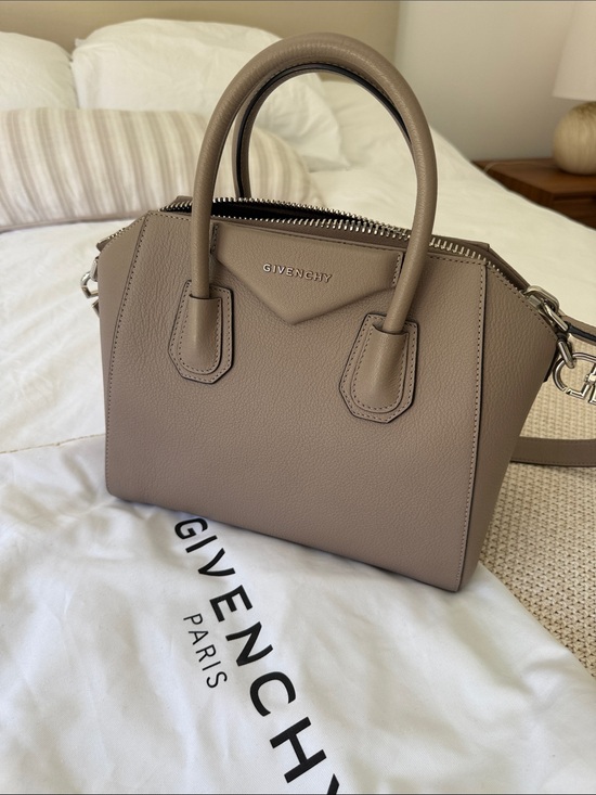 Givenchy Handbags - Givenchy Small Leather Satchel in Taupe Beige